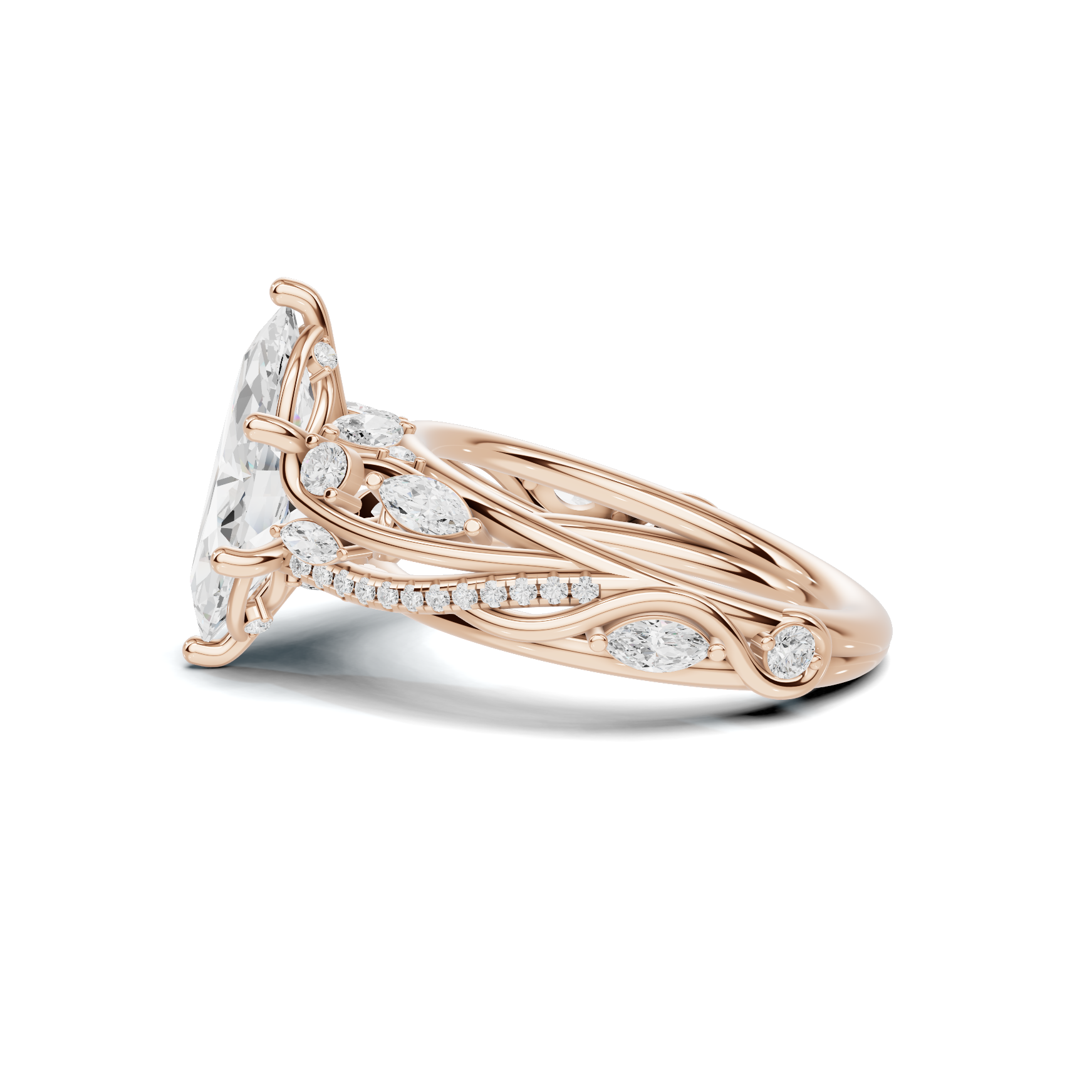Marquise Vine Leaf Ring