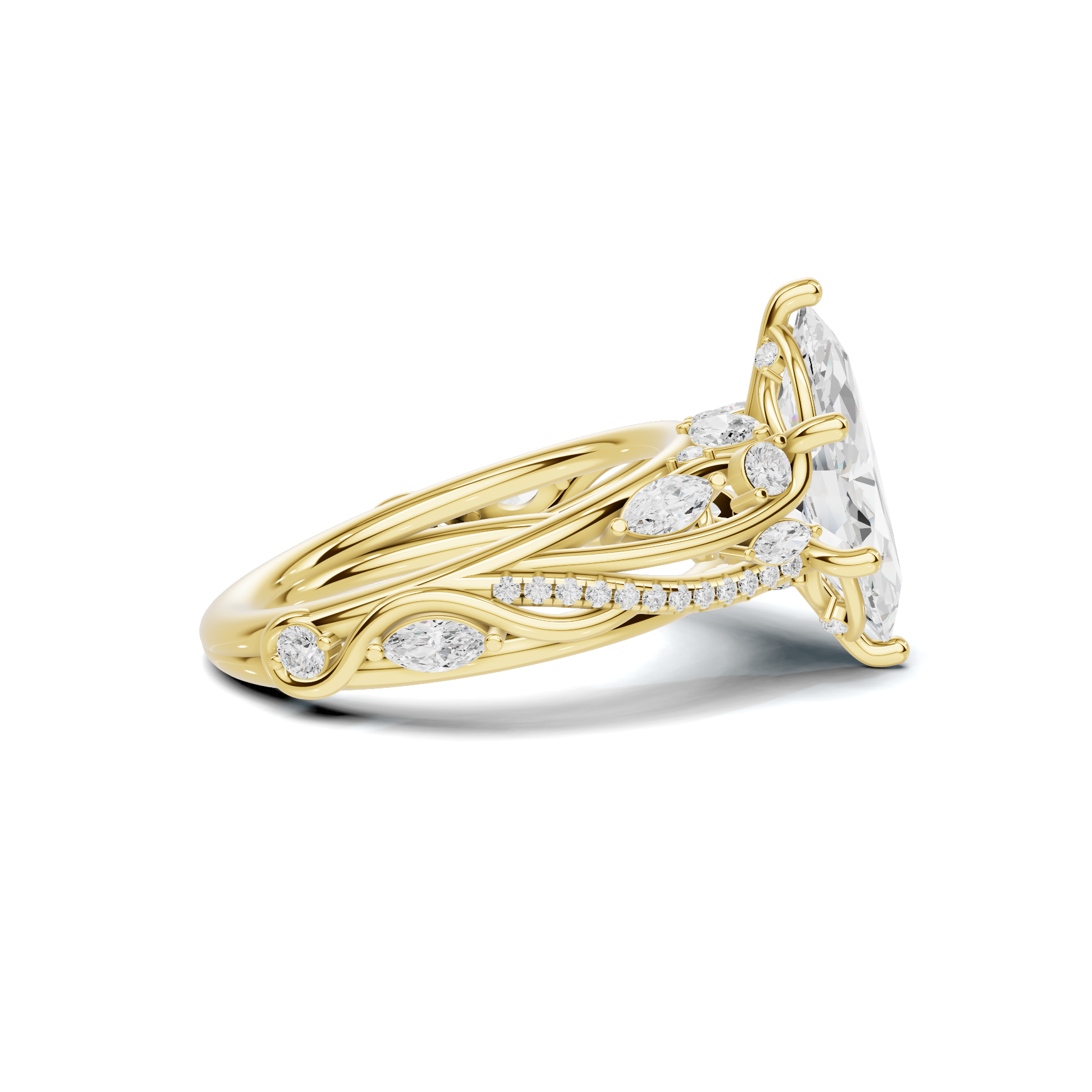 Marquise Vine Leaf Ring