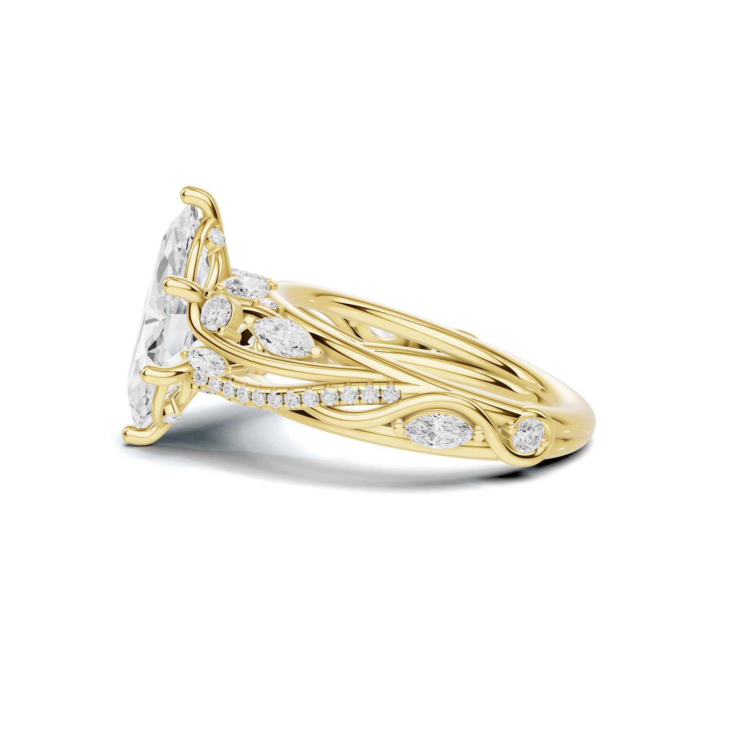 Marquise Vine Leaf Ring
