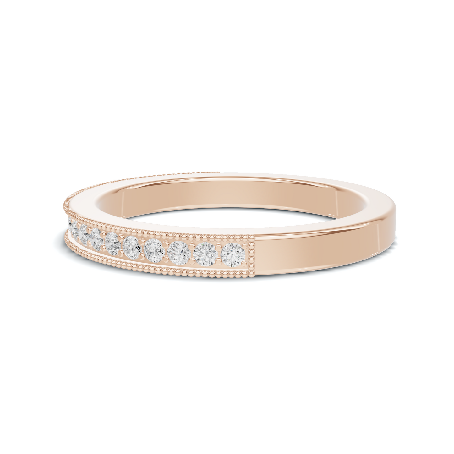 Milgrain Beaded Eternity Ring