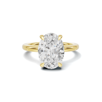 Minimalist Hidden Halo Ring