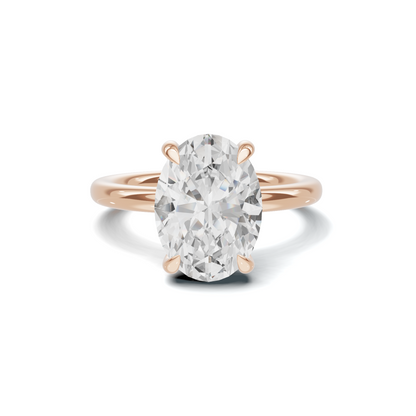 Minimalist Hidden Halo Ring