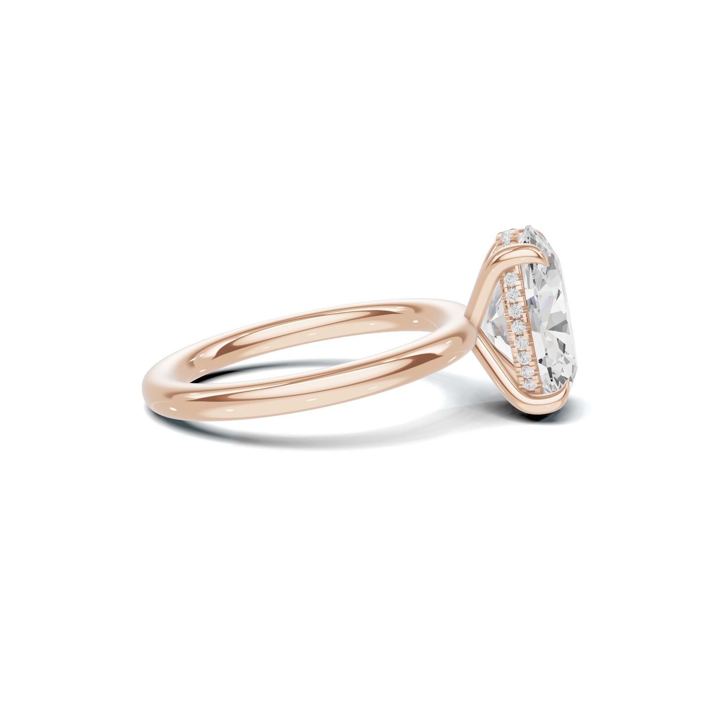 Minimalist Hidden Halo Ring