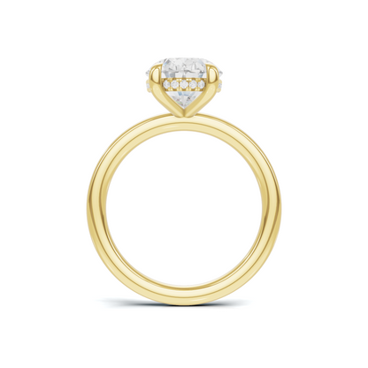 Minimalist Hidden Halo Ring