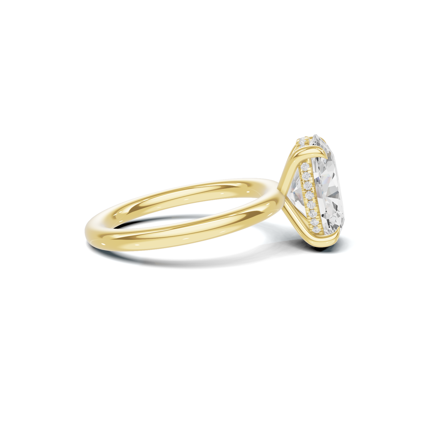 Minimalist Hidden Halo Ring