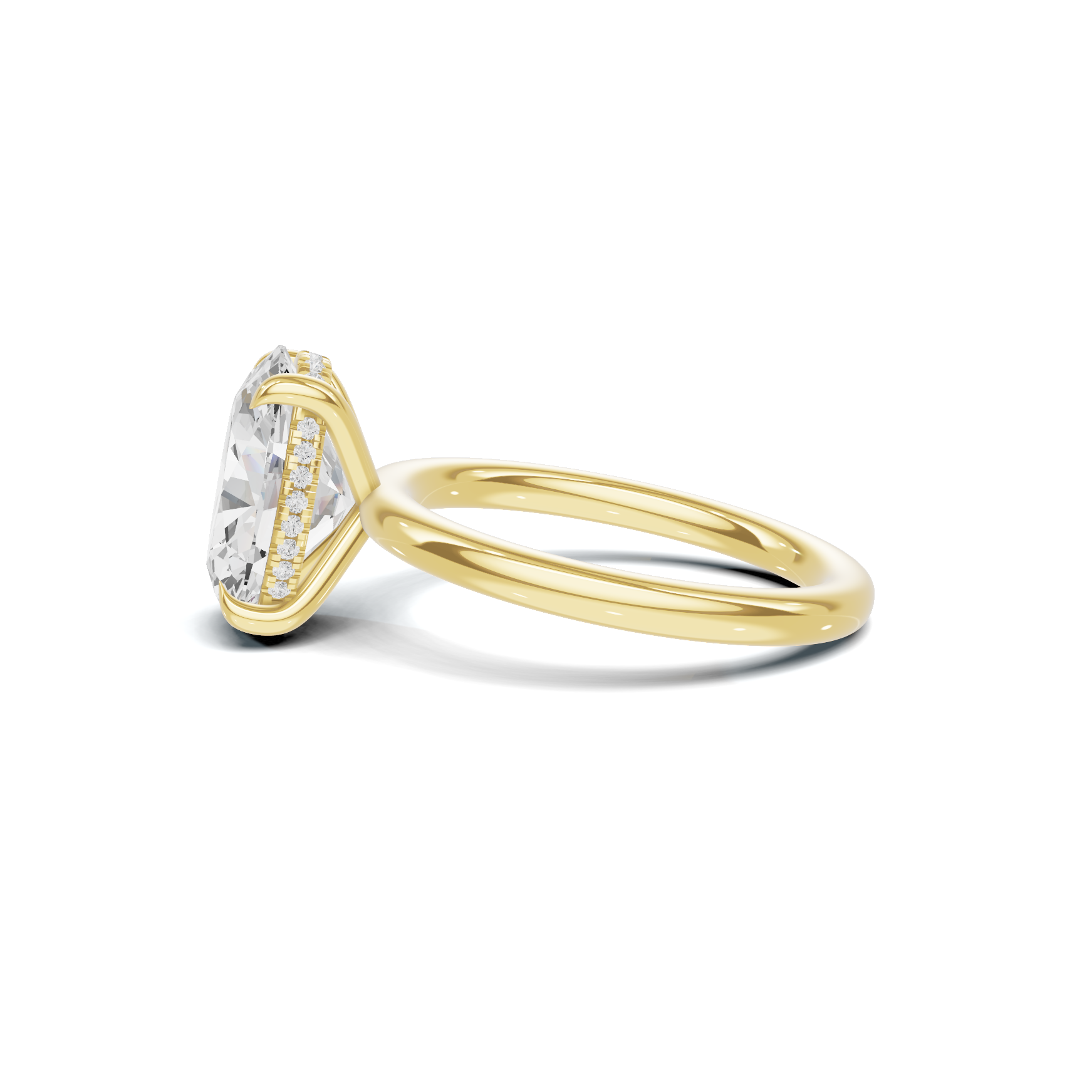Minimalist Hidden Halo Ring