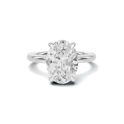 Minimalist Hidden Halo Ring