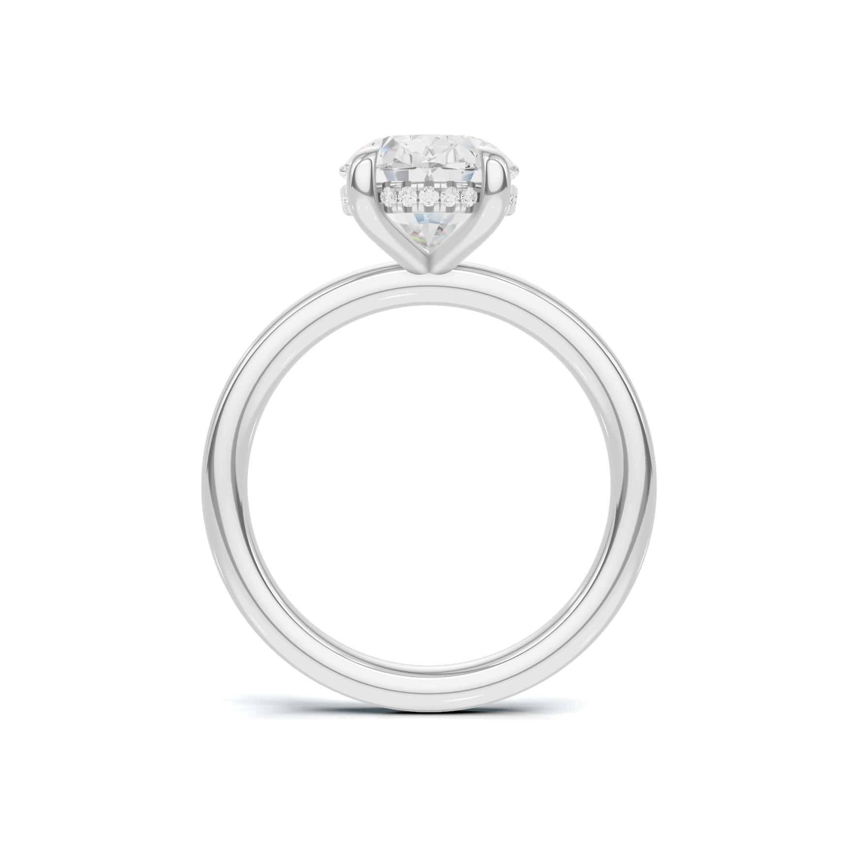 Minimalist Hidden Halo Ring