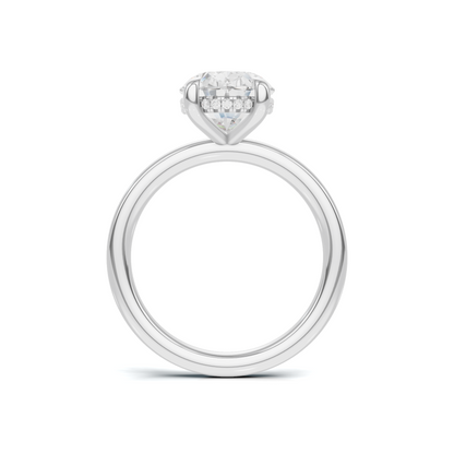 Minimalist Hidden Halo Ring
