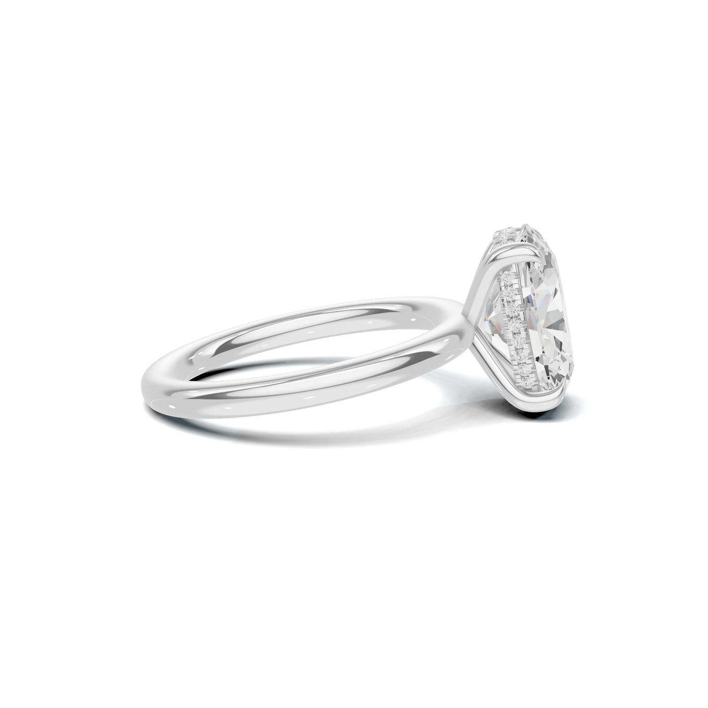 Minimalist Hidden Halo Ring