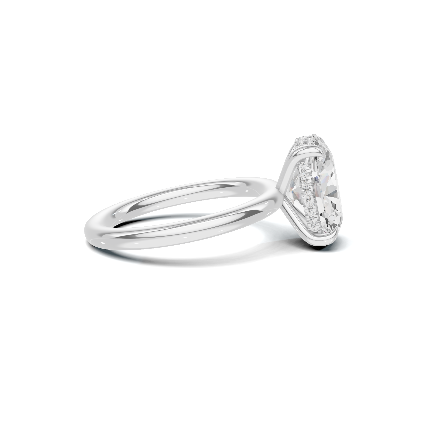 Minimalist Hidden Halo Ring