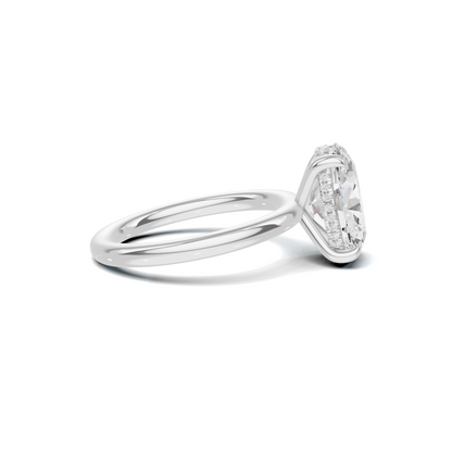 Minimalist Hidden Halo Ring