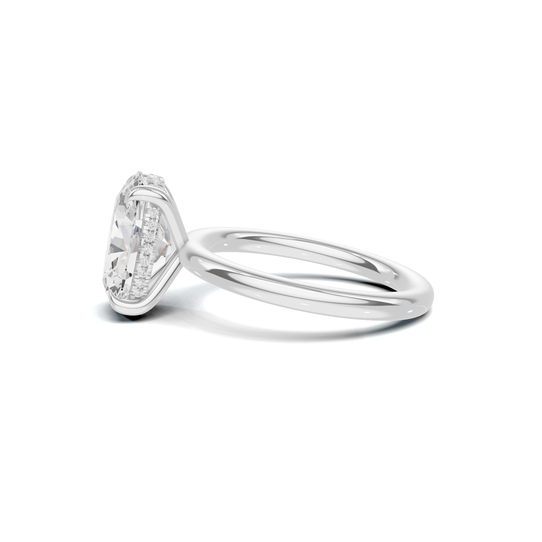 Minimalist Hidden Halo Ring