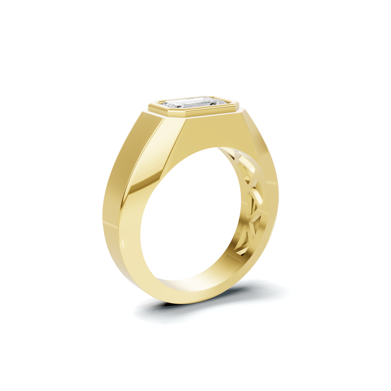Modern Bezel Men S Ring