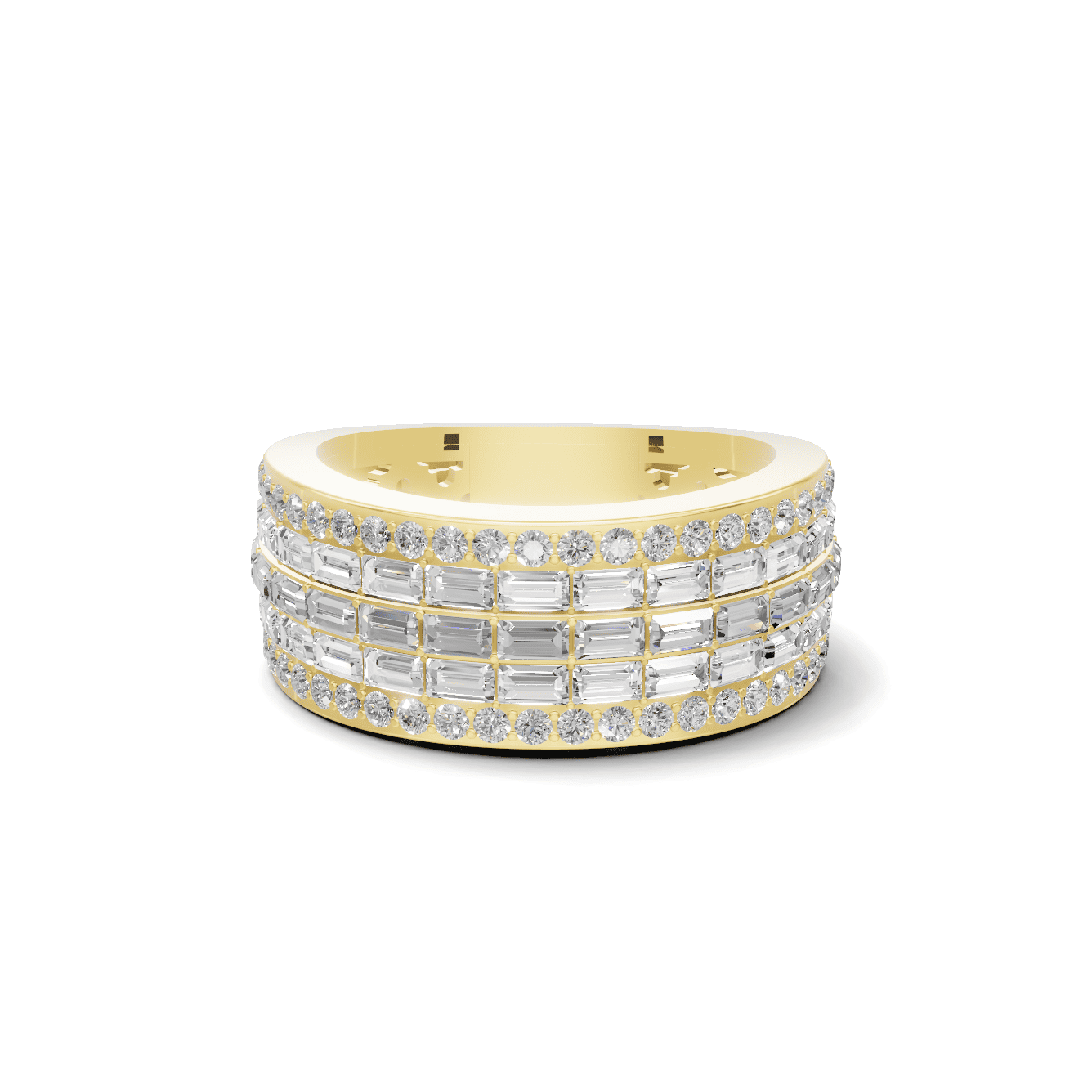 Multi Row Baguette Ring