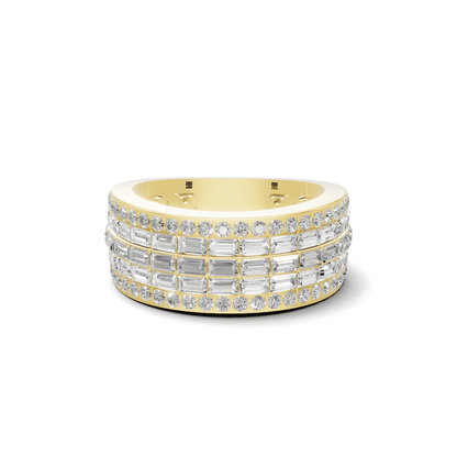 Multi Row Baguette Ring