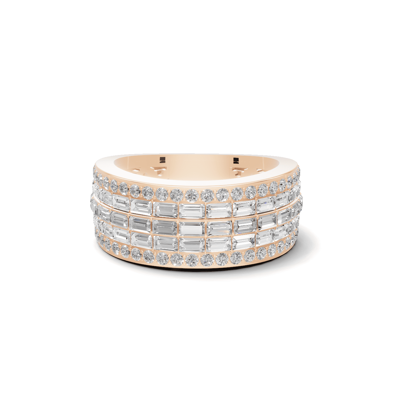 Multi Row Baguette Ring