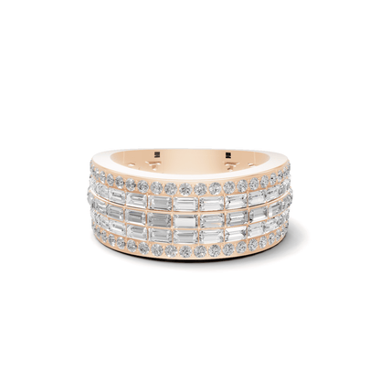 Multi Row Baguette Ring