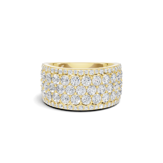 Multi Row Pave Ring