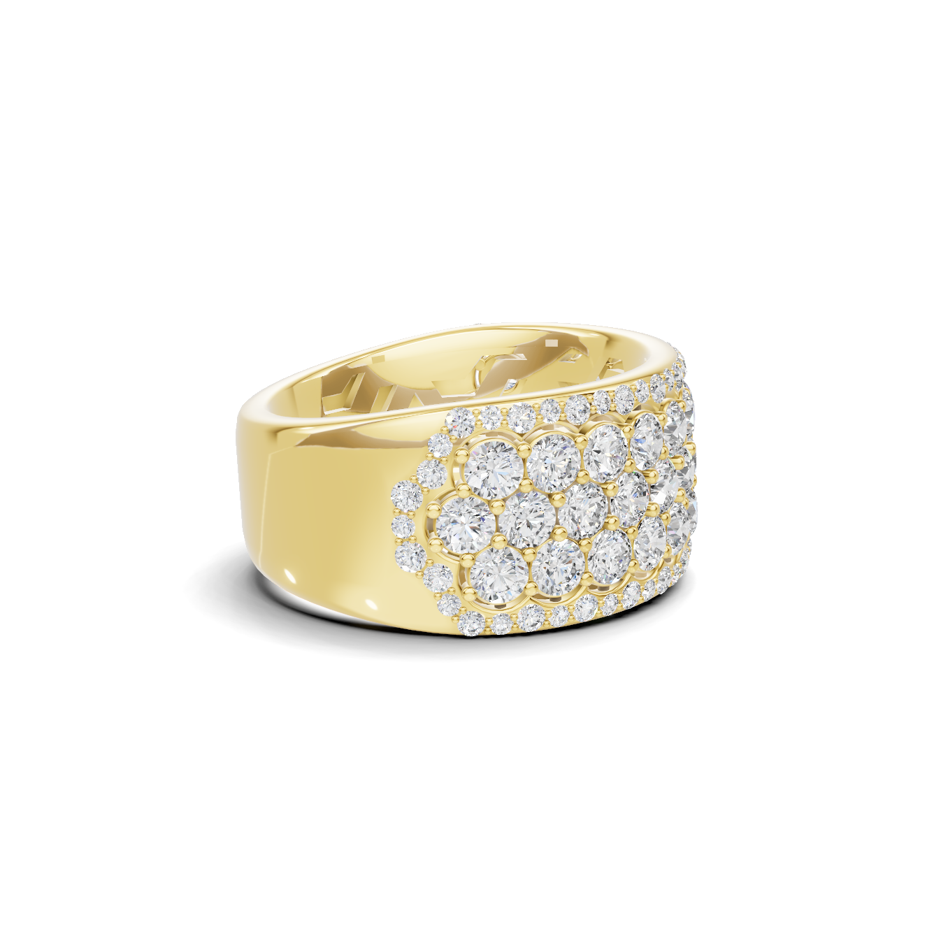 Multi Row Pave Ring