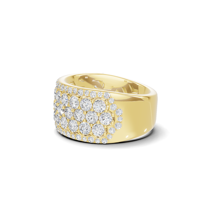 Multi Row Pave Ring