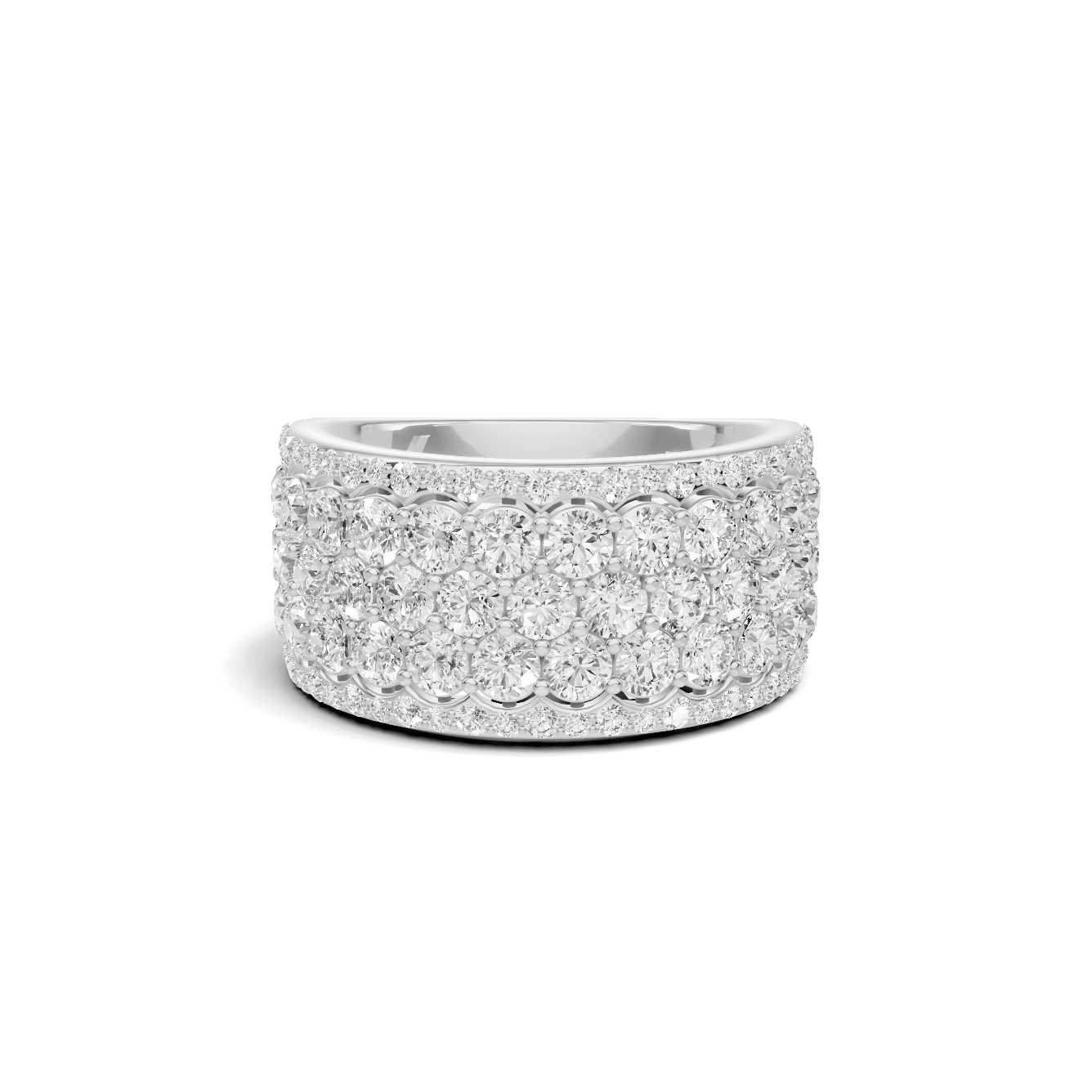 Multi Row Pave Ring