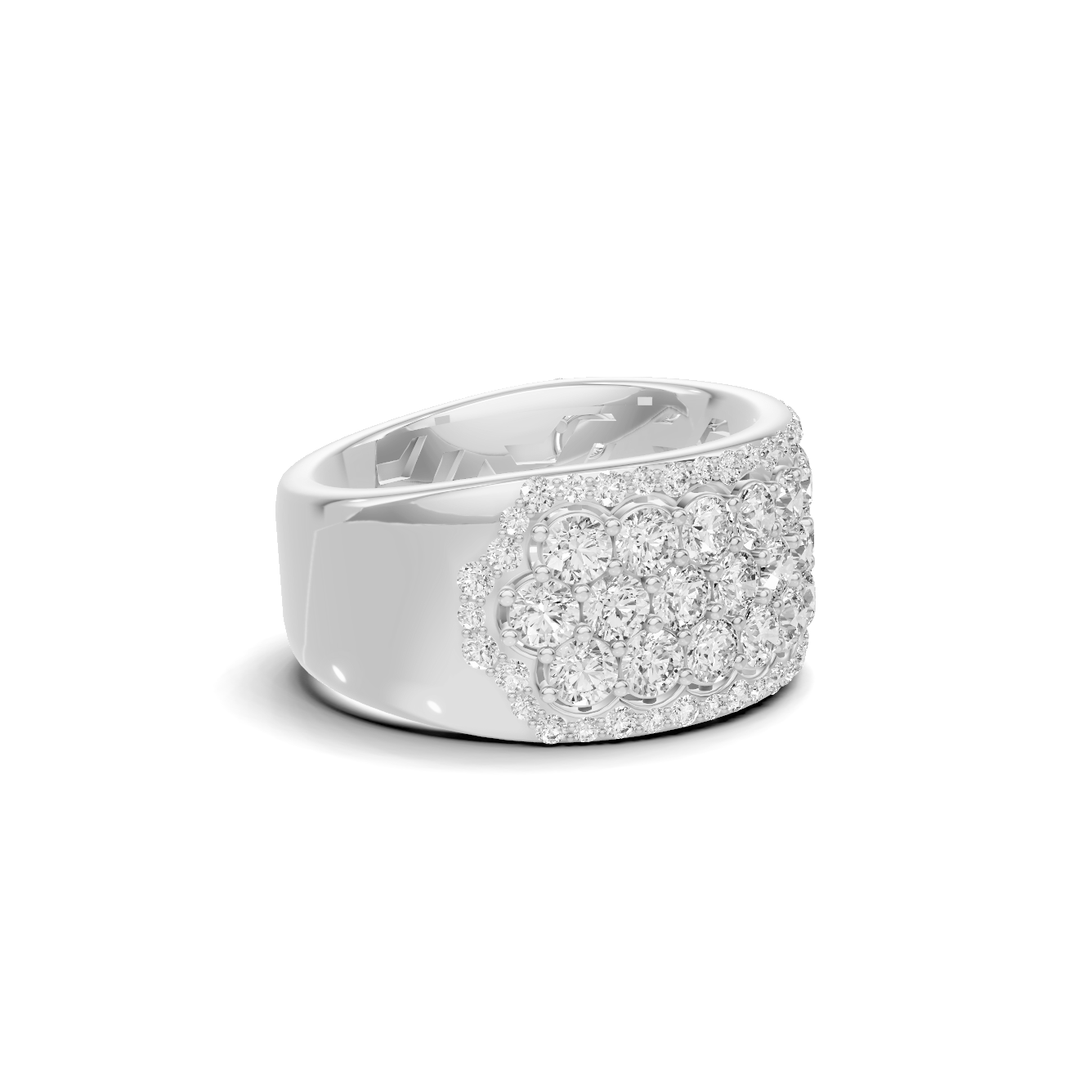 Multi Row Pave Ring