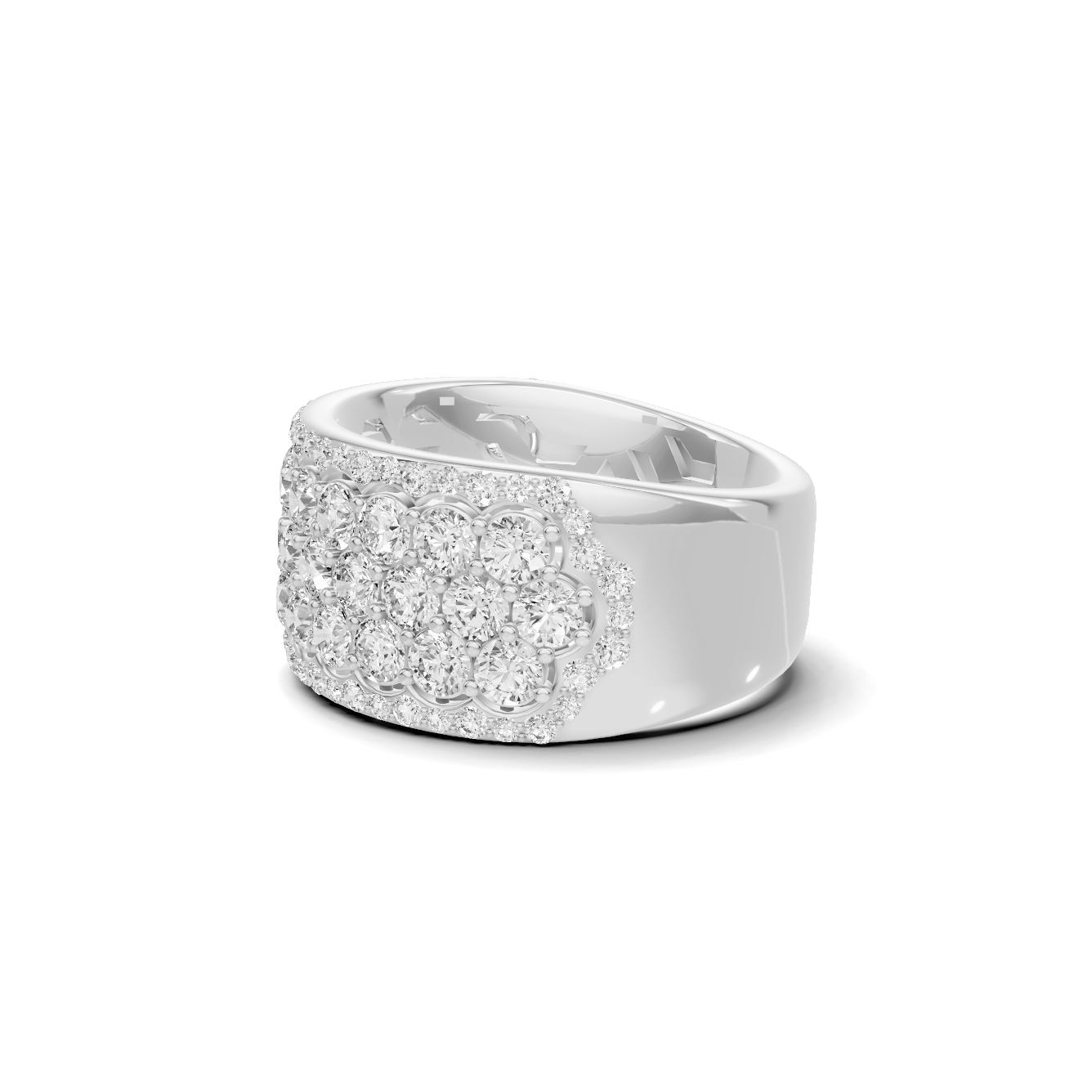 Multi Row Pave Ring