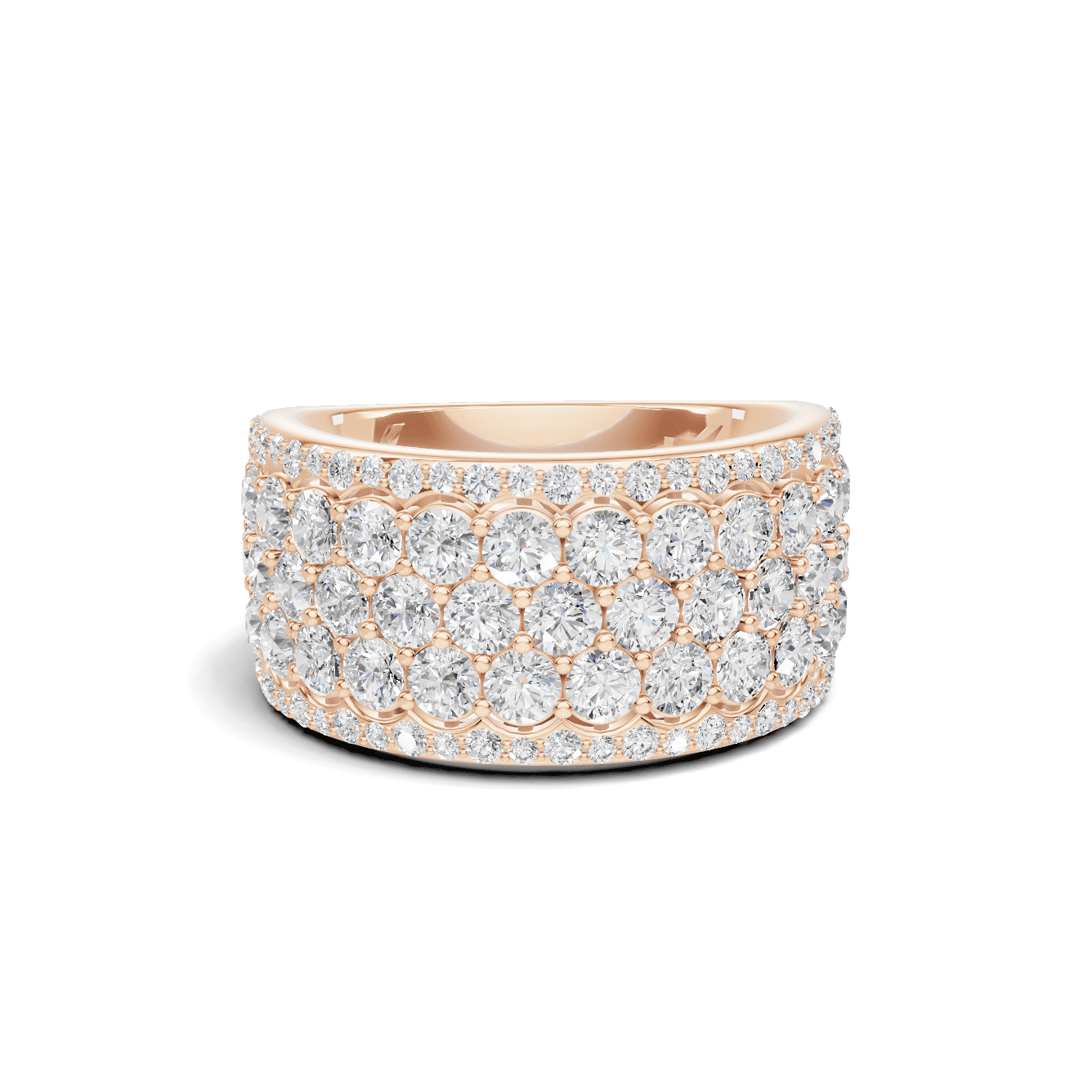 Multi Row Pave Ring