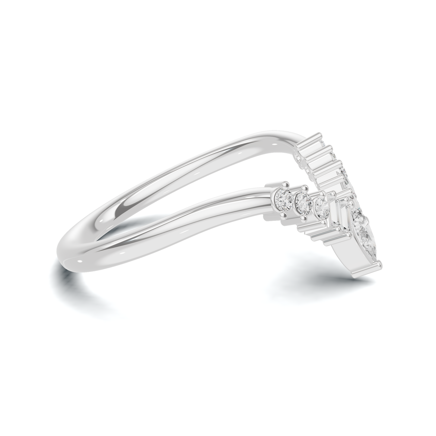 Multi Stone V Shape Ring