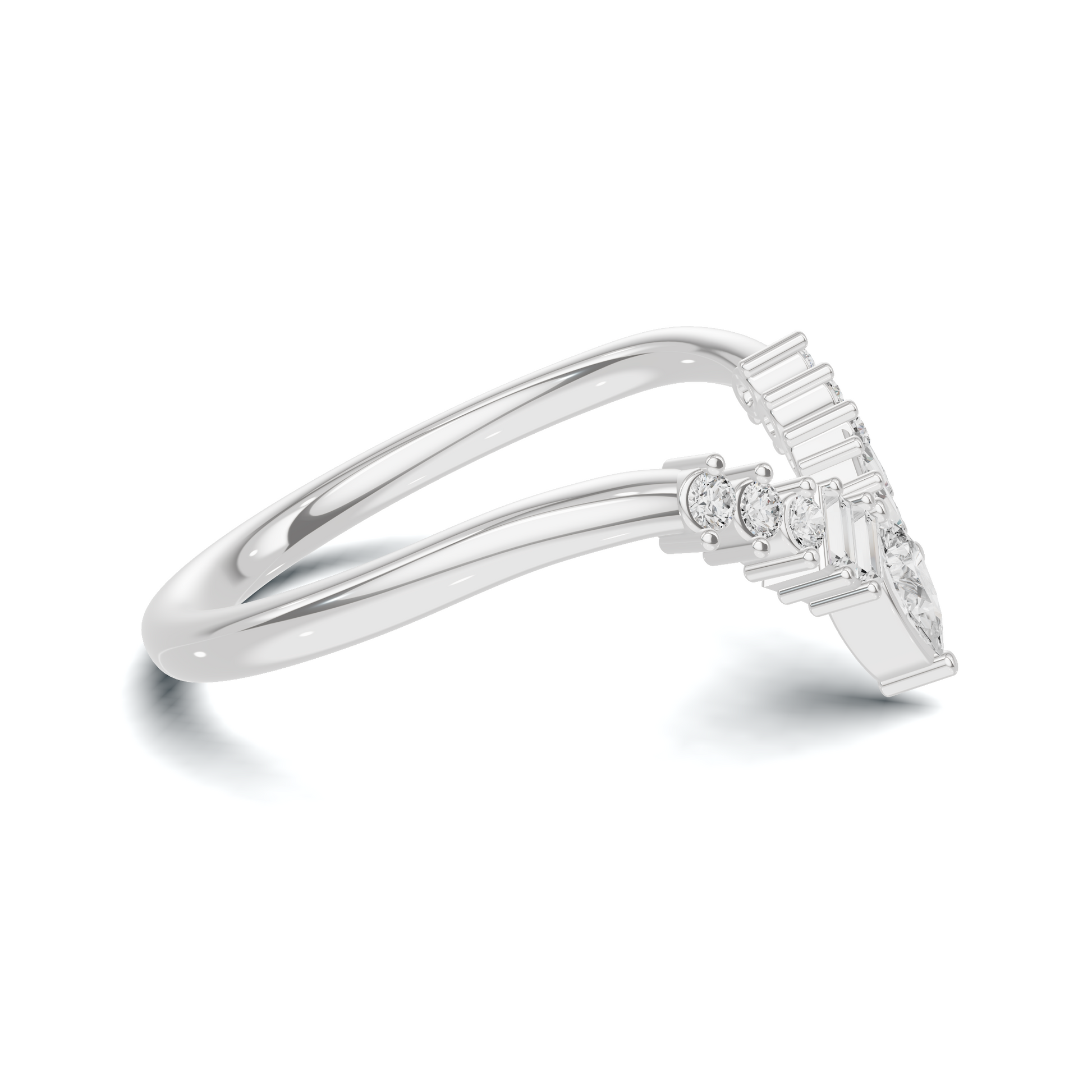 Multi Stone V Shape Ring