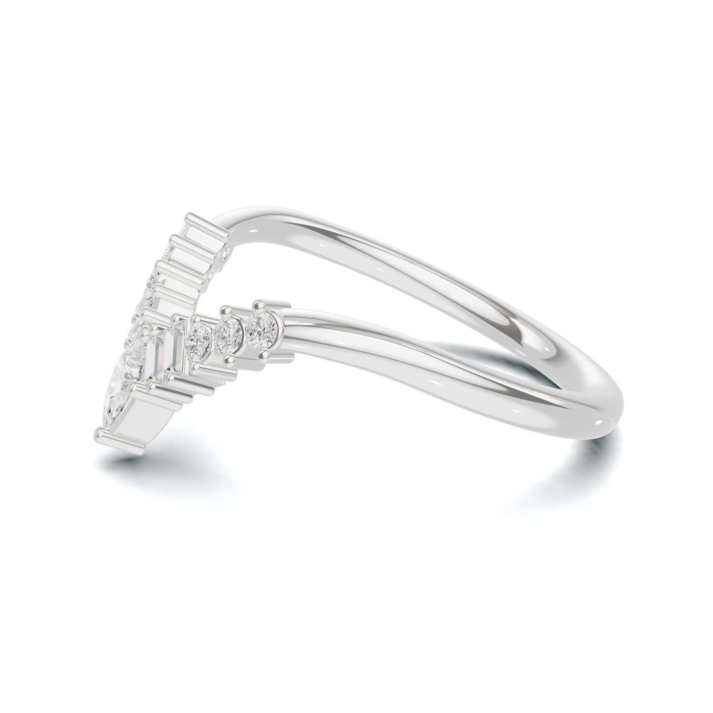Multi Stone V Shape Ring
