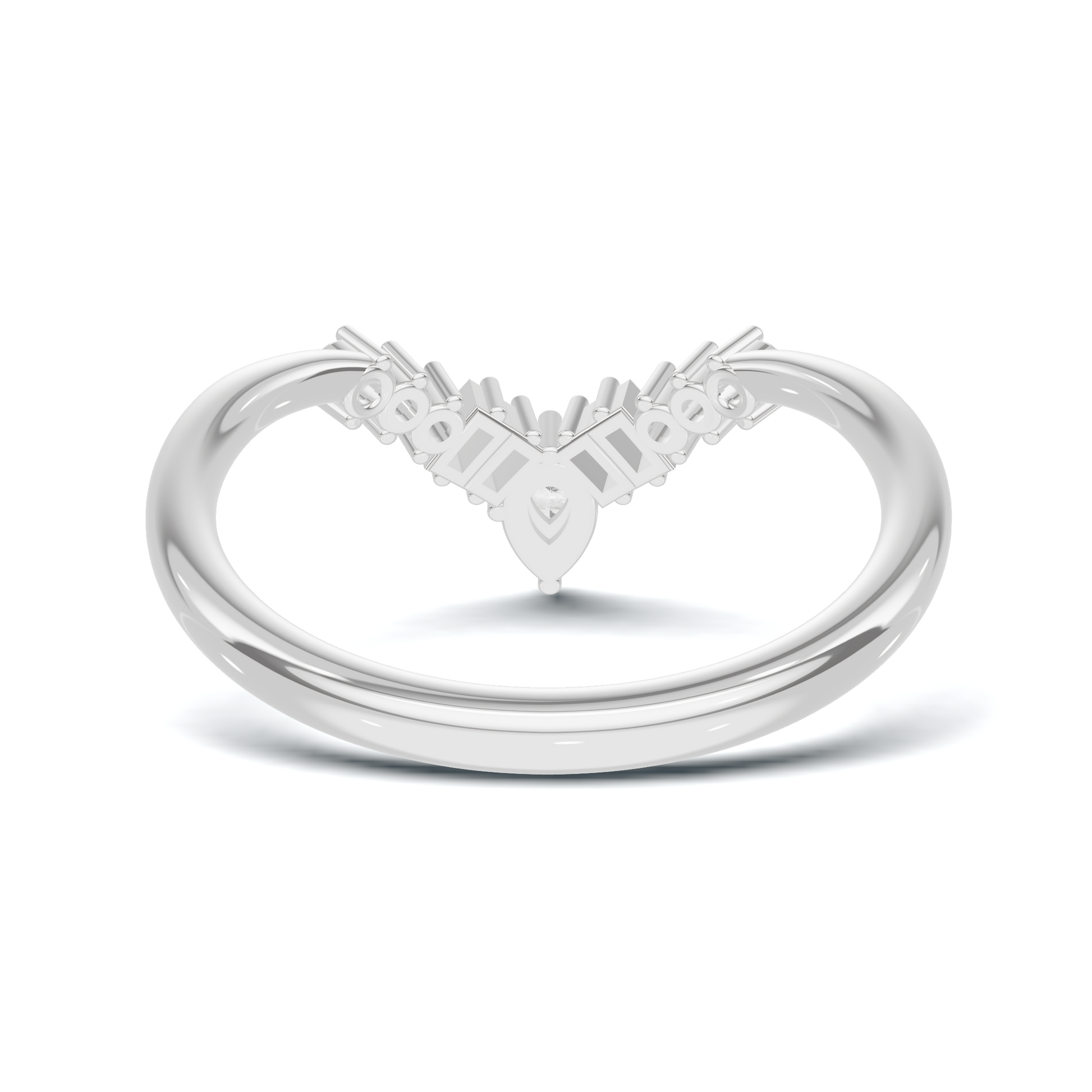 Multi Stone V Shape Ring