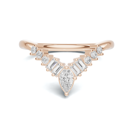 Multi Stone V Shape Ring