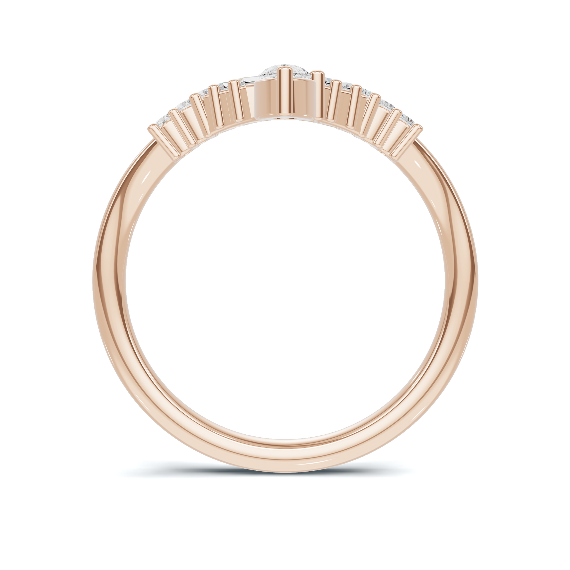 Multi Stone V Shape Ring