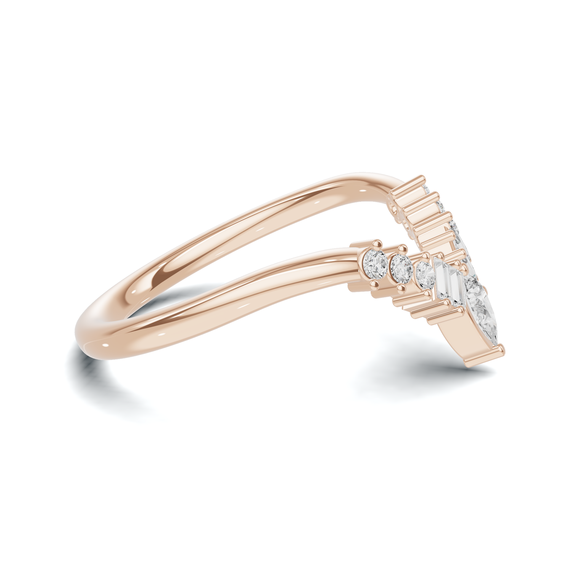 Multi Stone V Shape Ring