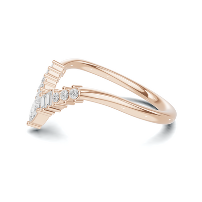 Multi Stone V Shape Ring