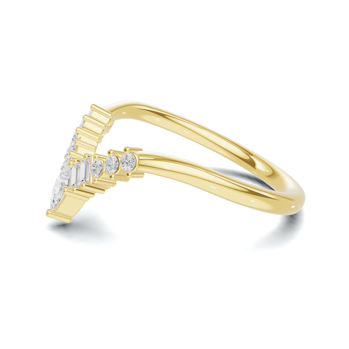 Multi Stone V Shape Ring