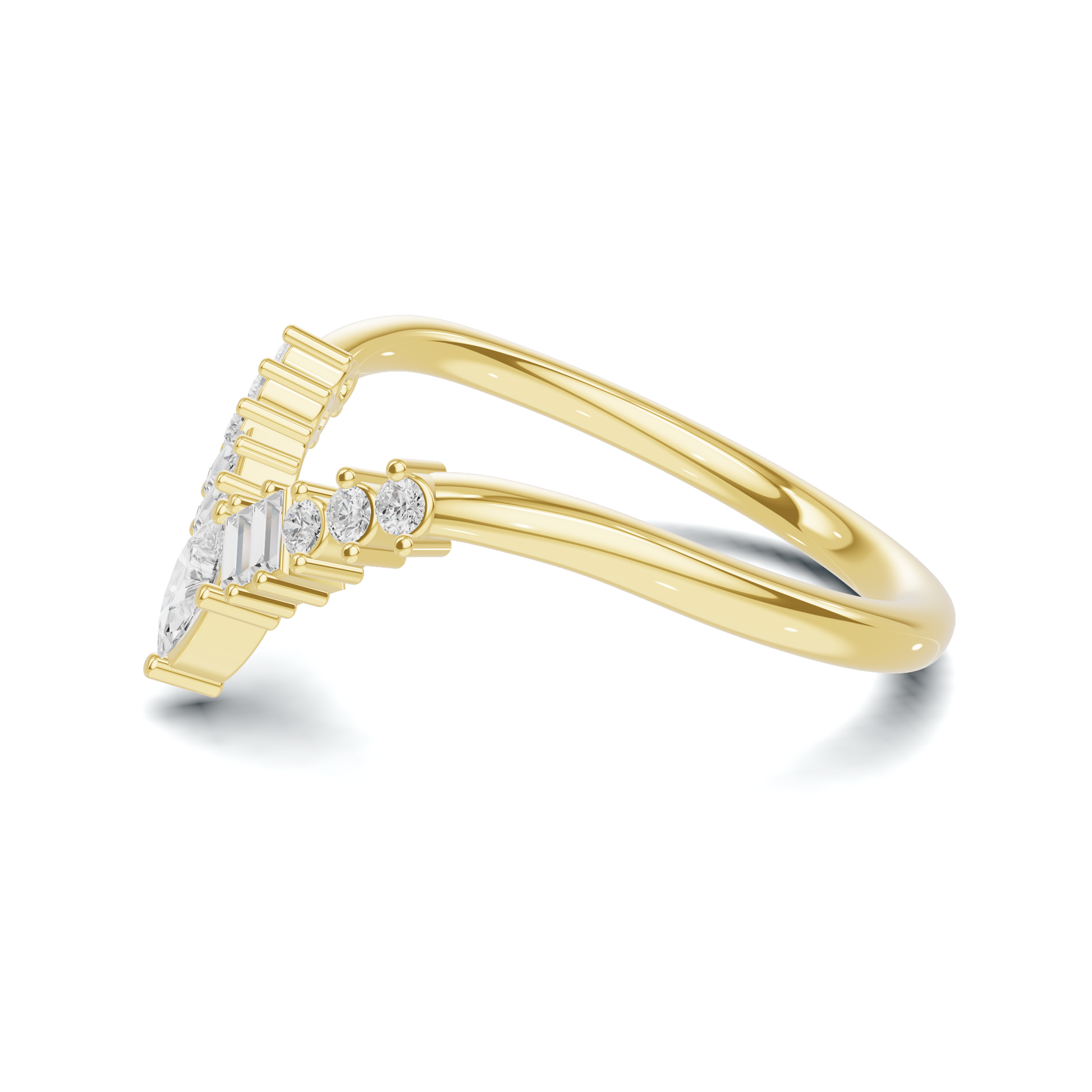 Multi Stone V Shape Ring