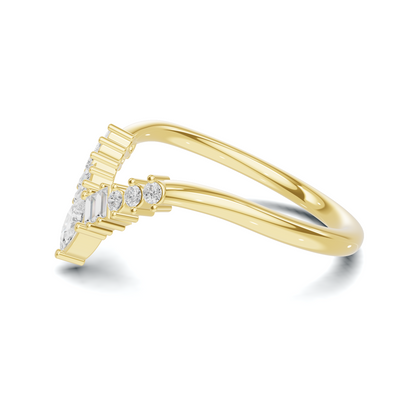 Multi Stone V Shape Ring