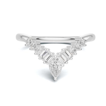Multi Stone V Shape Ring