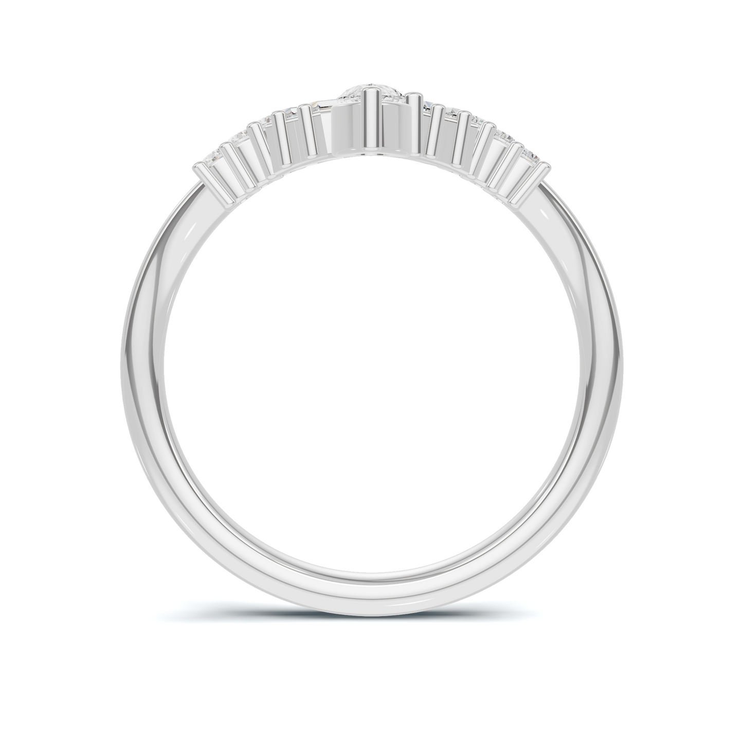 Multi Stone V Shape Ring