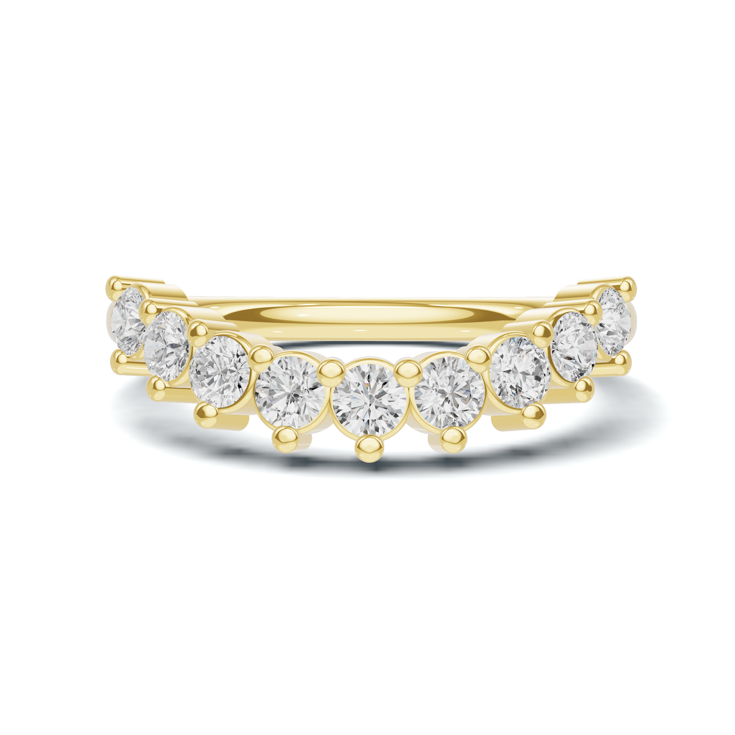 Nine Stone Prong Ring