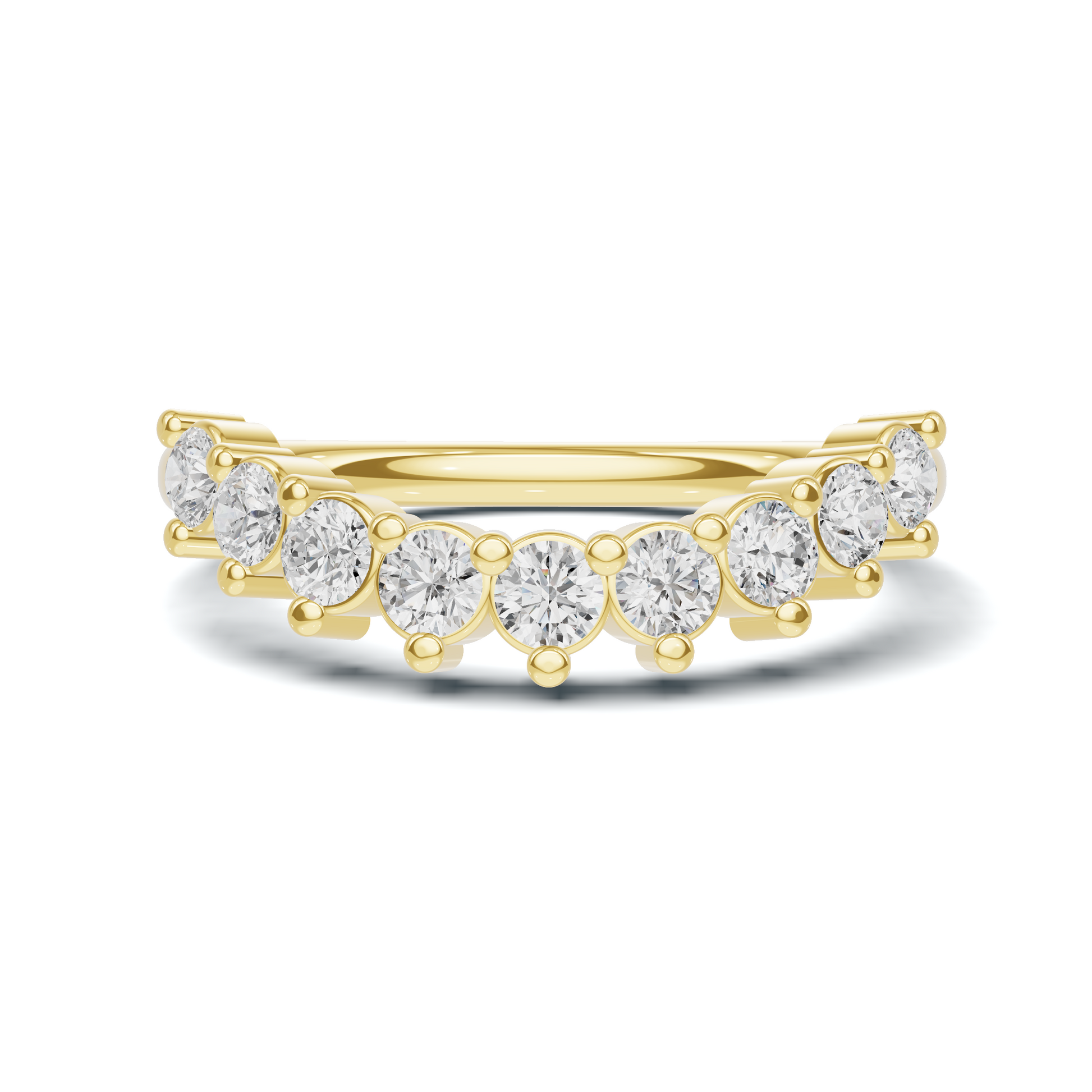 Nine Stone Prong Ring