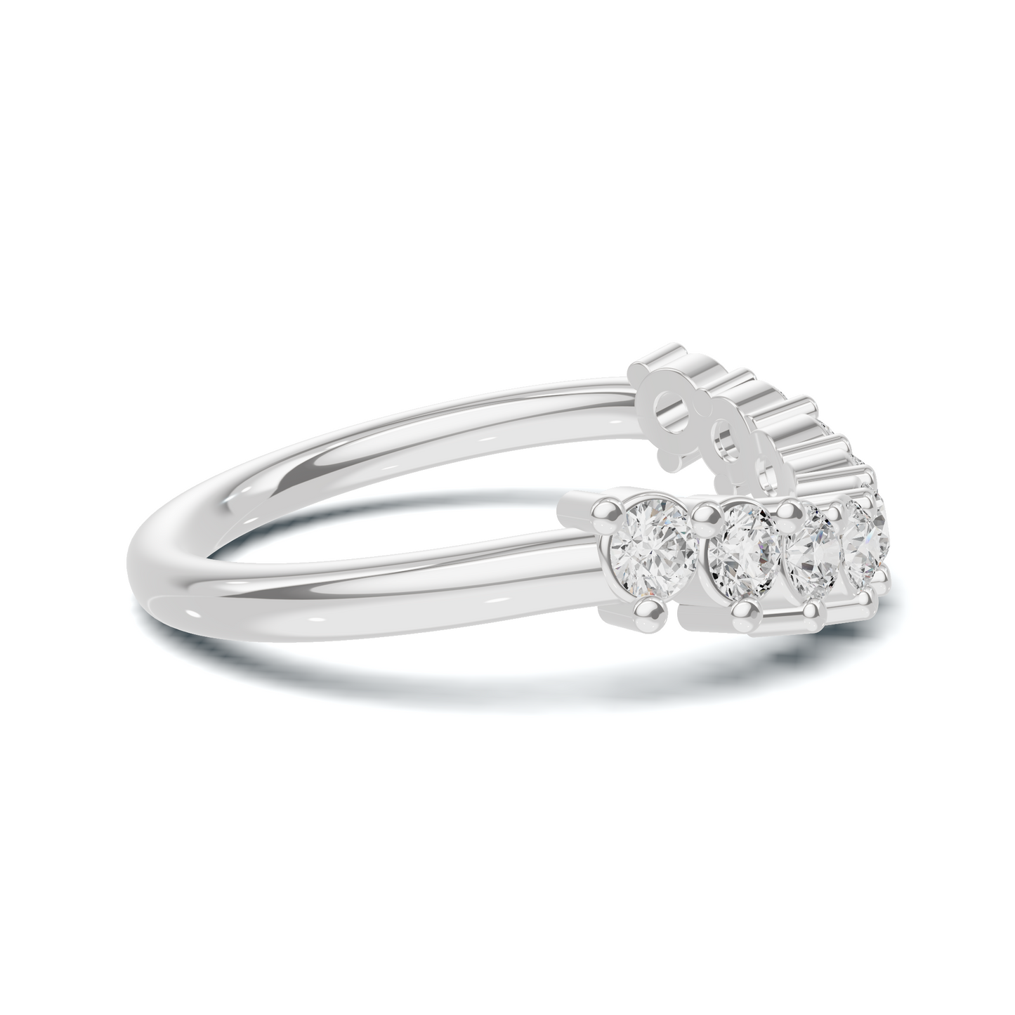 Nine Stone Prong Ring