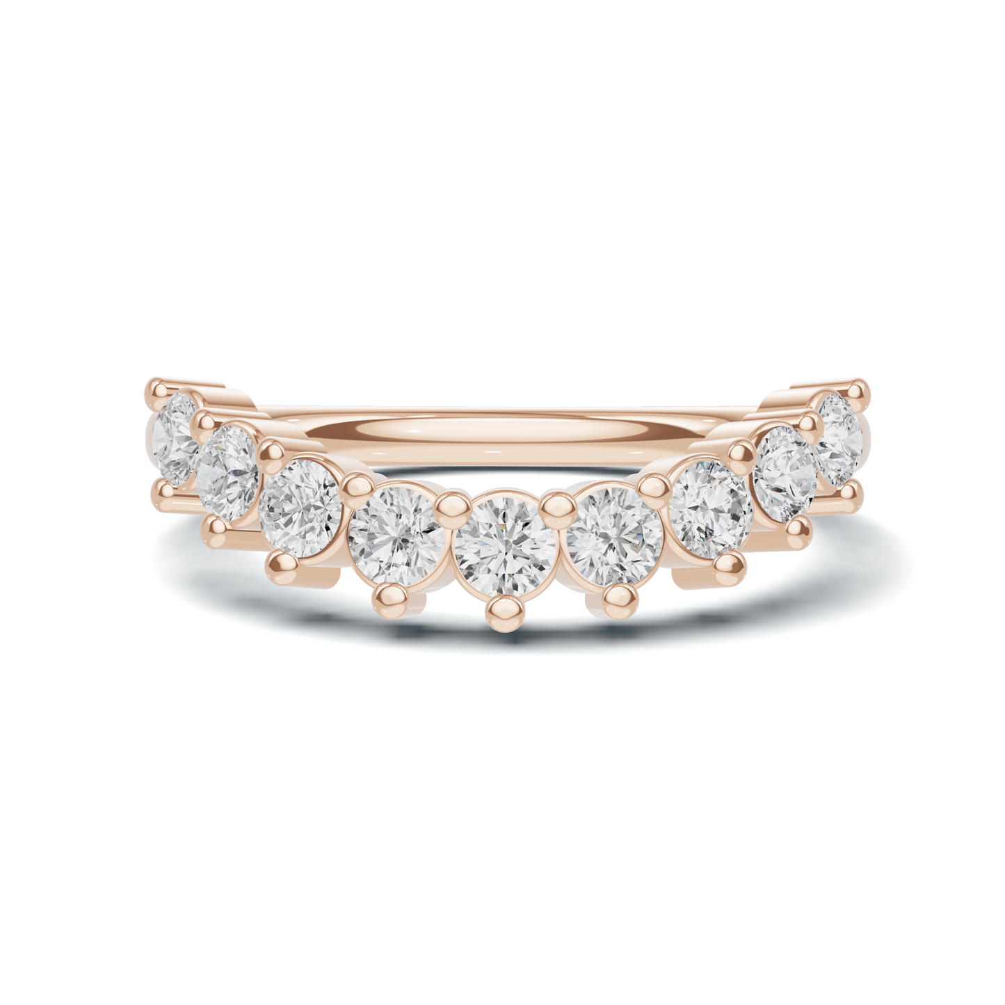 Nine Stone Prong Ring