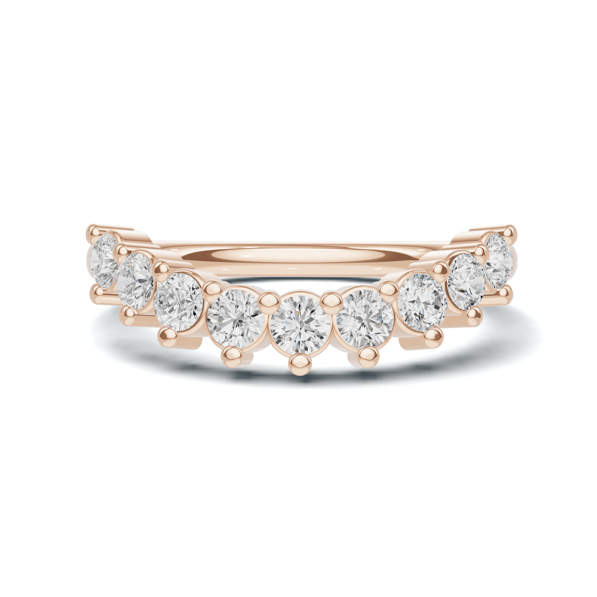 Nine Stone Prong Ring
