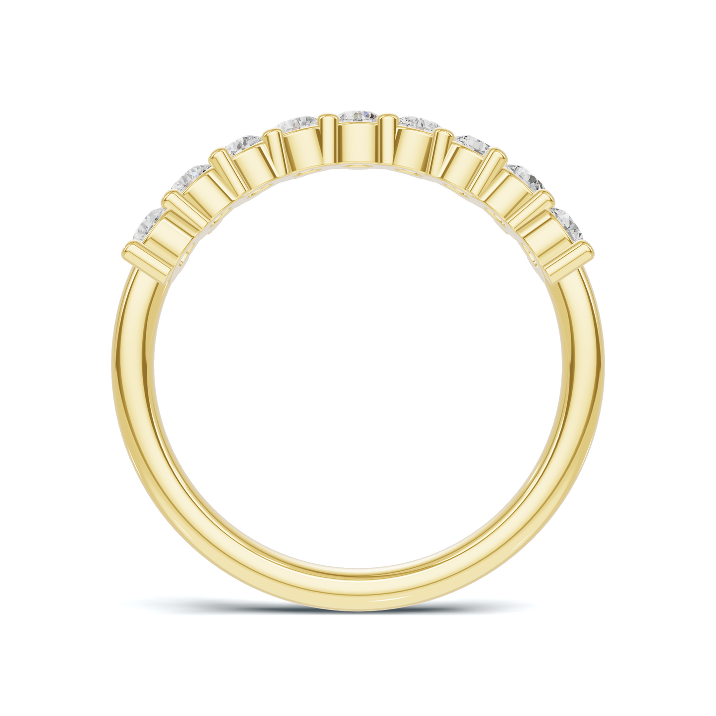 Nine Stone Prong Ring