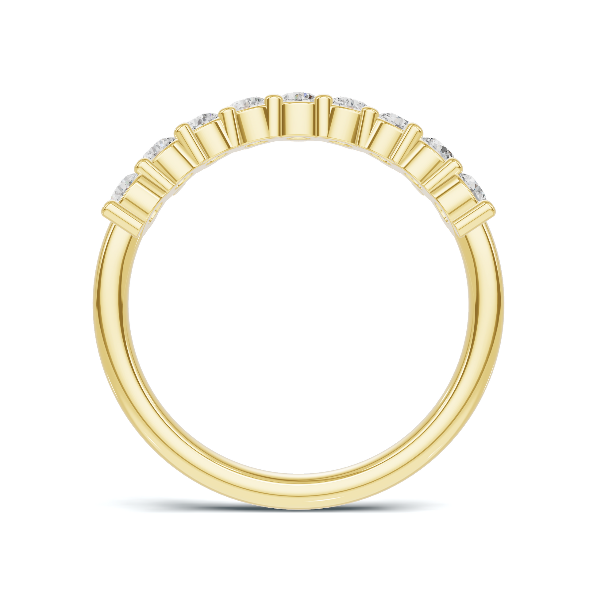 Nine Stone Prong Ring