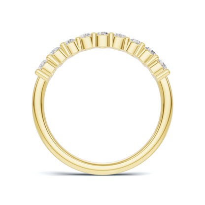 Nine Stone Prong Ring